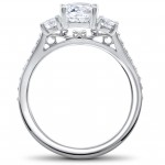 White Gold 1 1/4 ct Round Diamond 3-Stone Lab Grown Eco Friendly Engagement Ring - Handcrafted By Name My Rings™