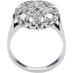 White Gold 1 1/4ct TDW Cluster Diamond Estate Ring - Handcrafted By Name My Rings™
