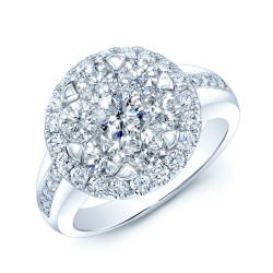 White Gold 1 1/4ct TDW Diamond Engagement Ring - Handcrafted By Name My Rings™