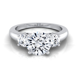 White Gold 1 1/4ct TDW Diamond IGI-certified 3-Stone Engagement Ring - Handcrafted By Name My Rings™