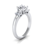 White Gold 1 1/4ct TDW Diamond IGI-certified 3-Stone Engagement Ring - Handcrafted By Name My Rings™