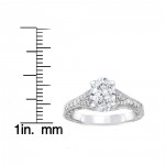 White Gold 1 1/4ct TDW Vintage Oval Diamond Engagement Ring - Handcrafted By Name My Rings™