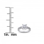 White Gold 1 1/4ct TDW Vintage Princess Cut Clarity Enhanced Diamond Ring - Handcrafted By Name My Rings™