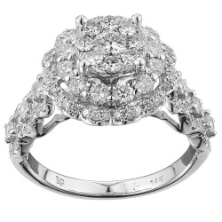White Gold 1 1/4ct. TDW White Diamond Engagement Ring - Handcrafted By Name My Rings™