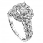 White Gold 1 1/4ct. TDW White Diamond Engagement Ring - Handcrafted By Name My Rings™