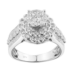 White Gold 1 2/5ct TDW Beautiful Diamond Engagement Ring - Handcrafted By Name My Rings™