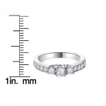 White Gold 1/ 2ct TDW Three-stone Diamond Ring - Handcrafted By Name My Rings™