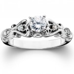 White Gold 1/ 2ct TDW Vintage Diamond Engagement Ring - Handcrafted By Name My Rings™