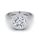 White Gold 1 3/5ct TDW White Diamond Engagement Ring - Handcrafted By Name My Rings™
