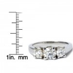 White Gold 1 3/8ct Three Stone Round Cut Lab Grown Diamond Engagement Ring - Handcrafted By Name My Rings™