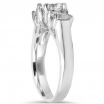 White Gold 1 3/8ct Three Stone Round Cut Lab Grown Diamond Engagement Ring - Handcrafted By Name My Rings™