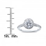 White Gold 1 7/8 ct TDW Halo Eco-Friendly Lab Grown Diamond Engagement Ring - Handcrafted By Name My Rings™