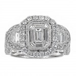 White Gold 1 7/8ct TDW Diamond Square Ring - Handcrafted By Name My Rings™