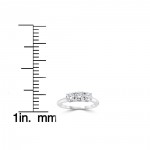 White Gold 1 Carat 3-Stone Diamond Engagement Ring Solitaire Round Cut - Handcrafted By Name My Rings™