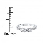 White Gold 1 ct TDW Diamond 3-stone Engagement Ring - Handcrafted By Name My Rings™