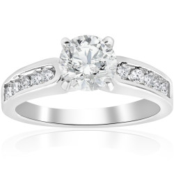 White Gold 1 ct TDW Diamond Engagement Ring - Handcrafted By Name My Rings™