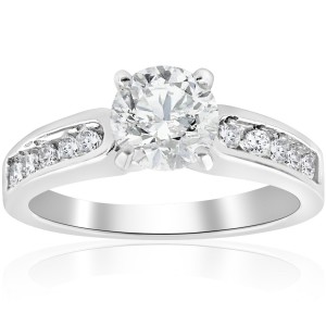 White Gold 1 ct TDW Diamond Engagement Ring - Handcrafted By Name My Rings™