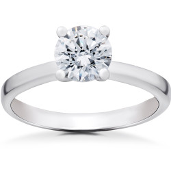 White Gold 1 ct TDW Lab Grown Eco Friendly Diamond Angelica Solitaire Engagement Ring - Handcrafted By Name My Rings™
