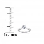 White Gold 1/2 ct TDW Lab Grown Eco Friendly Diamond Gabriella Vintage Accent Engagement Ring - Handcrafted By Name My Rings™