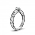 White Gold 1/2CTtw Pear Shaped Diamond Solitaire Engagement Ring by Fascinating Diamonds - Handcrafted By Name My Rings™