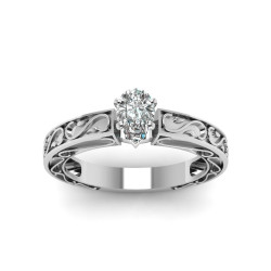 White Gold 1/2CTtw Pear Shaped Diamond Solitaire Engagement Ring by Fascinating Diamonds - Handcrafted By Name My Rings™