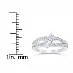 White Gold 1/2ct TDW 2-stone Forever Us Diamond Engagement Ring - Handcrafted By Name My Rings™