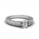 White Gold 1/2ct TDW Cushion-cut Diamond Solitaire Ring by Fascinating Diamonds - Handcrafted By Name My Rings™