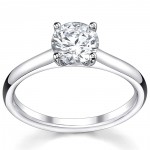 White Gold 1/2ct TDW Diamond Solitaire Engagement Ring - Handcrafted By Name My Rings™