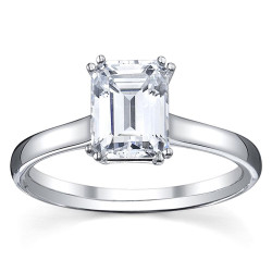 White Gold 1/2ct TDW Diamond Solitaire Engagement Ring - Handcrafted By Name My Rings™