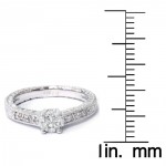 White Gold 1/2ct TDW Diamond Vintage Engagement Ring - Handcrafted By Name My Rings™