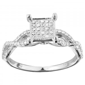 White Gold 1/2ct TDW Elegant Diamond Ring - Handcrafted By Name My Rings™