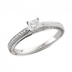 White Gold 1/2ct TDW Princess-cut White Diamond Engagement Ring - Handcrafted By Name My Rings™