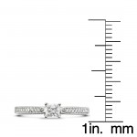 White Gold 1/2ct TDW Princess-cut White Diamond Engagement Ring - Handcrafted By Name My Rings™