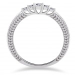 White Gold 1/2ct TDW Vintage Diamond Anniversary Ring - Handcrafted By Name My Rings™