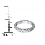 White Gold 1/2ct TDW Vintage Inspired Diamond Five Stone Anniversary Ring - Handcrafted By Name My Rings™