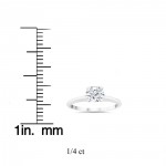 White Gold 1/4ct Solitaire Round Cut Lab Grown Eco Friendly Diamond Engagement Ring - Handcrafted By Name My Rings™