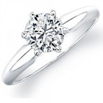 White Gold 1ct TDW Certified Diamond Solitaire Engagement Ring - Handcrafted By Name My Rings™