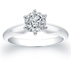 White Gold 1ct TDW Certified Diamond Solitaire Engagement Ring - Handcrafted By Name My Rings™