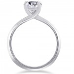 White Gold 1ct TDW Clarity Enhanced Diamond Solitaire Engagement Ring - Handcrafted By Name My Rings™