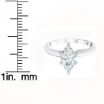 White Gold 1ct TDW Clarity Enhanced Marquise-cut Diamond Solitaire Engagement Ring - Handcrafted By Name My Rings™