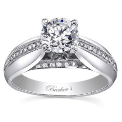 White Gold 1ct TDW Diamond Designer Engagement Ring - Handcrafted By Name My Rings™