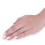 White Gold 1ct TDW Diamond Halo Vintage Heirloom Engagement Ring - Handcrafted By Name My Rings™