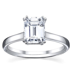White Gold 1ct TDW Diamond Solitaire Solitaire Engagement Ring - Handcrafted By Name My Rings™