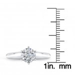 White Gold 1t TDW White Diamond Solitaire Ring - Handcrafted By Name My Rings™