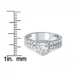 White Gold 2 1/2ct TDW Diamond Double Row Engagement Ring - Handcrafted By Name My Rings™