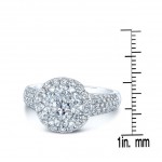 White Gold 2 1/3ct TDW Diamond Bridal Ring - Handcrafted By Name My Rings™