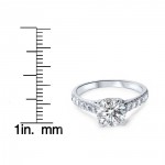 White Gold 2 1/4ct TDW Diamond Clarity Enhanced Engagement Ring - Handcrafted By Name My Rings™