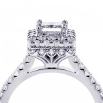 White Gold 2 4/5ct TDW Princess-cut Diamond Square Halo Bridal Ring Set - Handcrafted By Name My Rings™