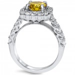 White Gold 2 5/8ct TDW Yellow and White Diamond Ring - Handcrafted By Name My Rings™