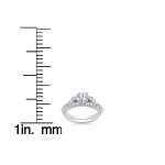 White Gold 2 ct TDW Diamond Clarity Enhanced Vintage Engagement Wedding Ring Set - Handcrafted By Name My Rings™